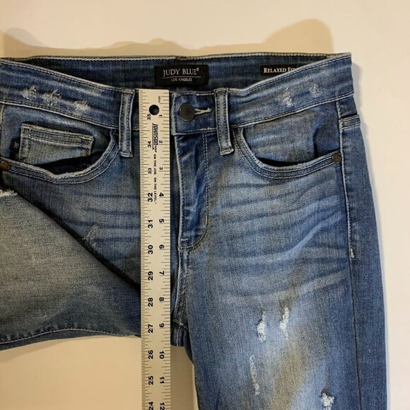 Judy Blue Women's Shredding Up My Life JB8273MD Relaxed Distressed JEans Size 27 - Picture 12 of 13